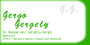 gergo gergely business card